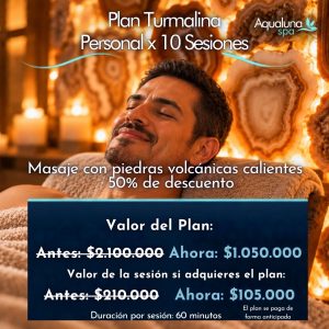 Plan Turmalina Personal Masaje Con Piedras Volcánicas x 10 sesiones